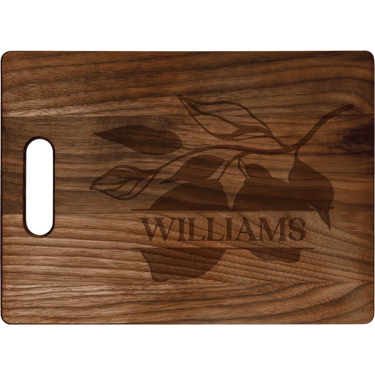 Lemon Monogram Walnut Cutting Board