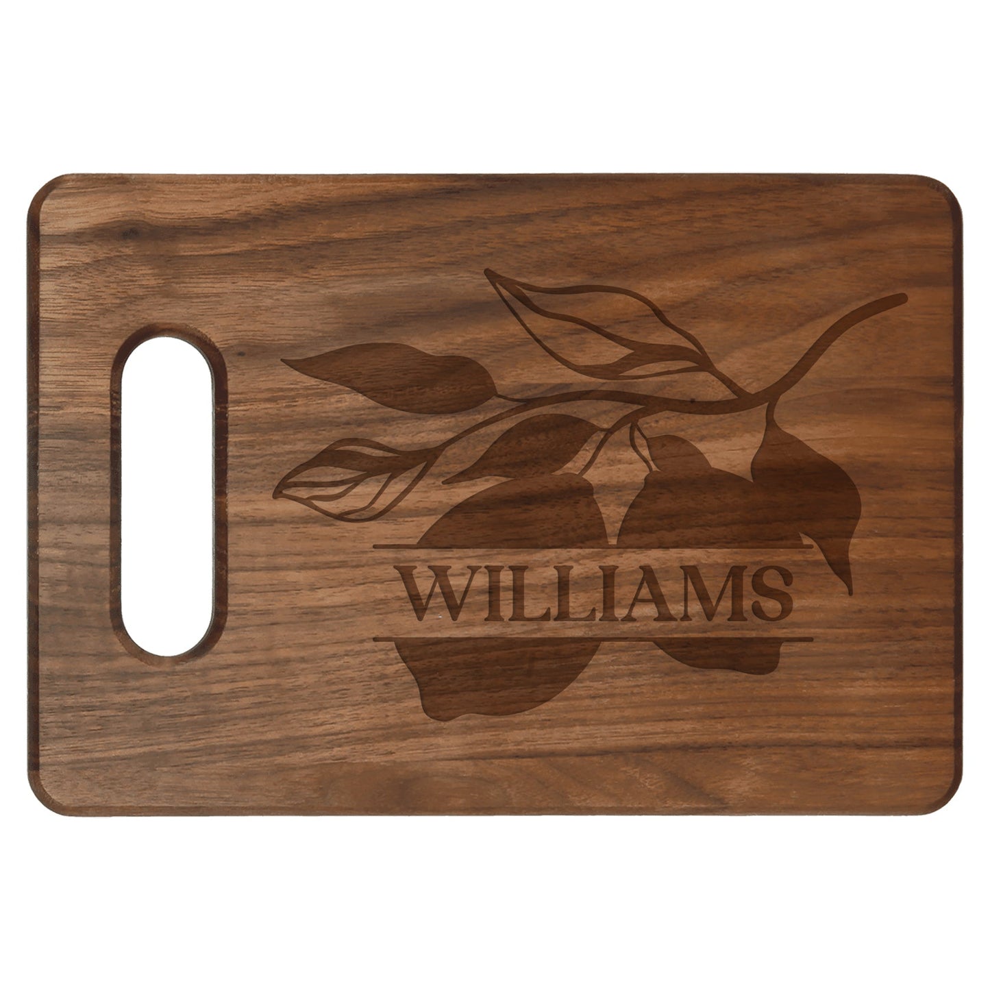 Lemon Monogram Walnut Cutting Board