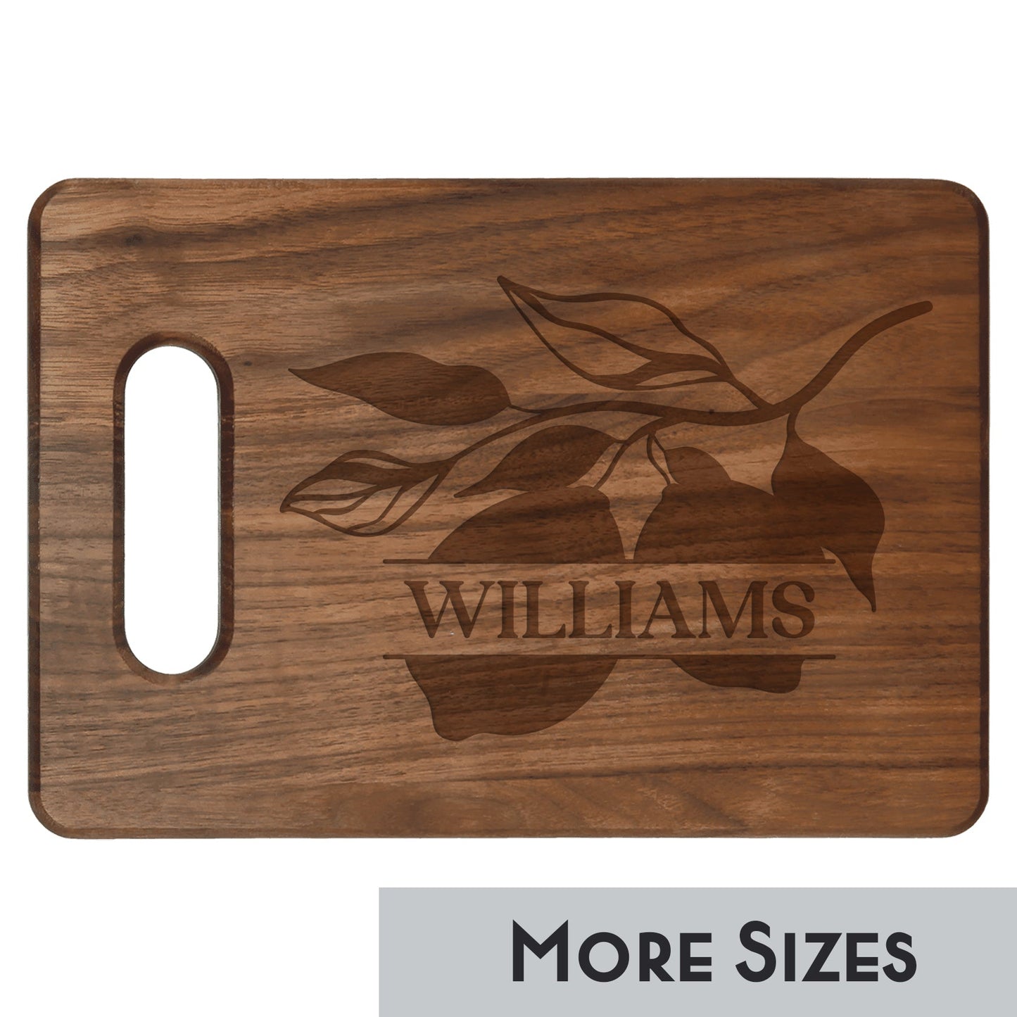 Lemon Monogram Walnut Cutting Board
