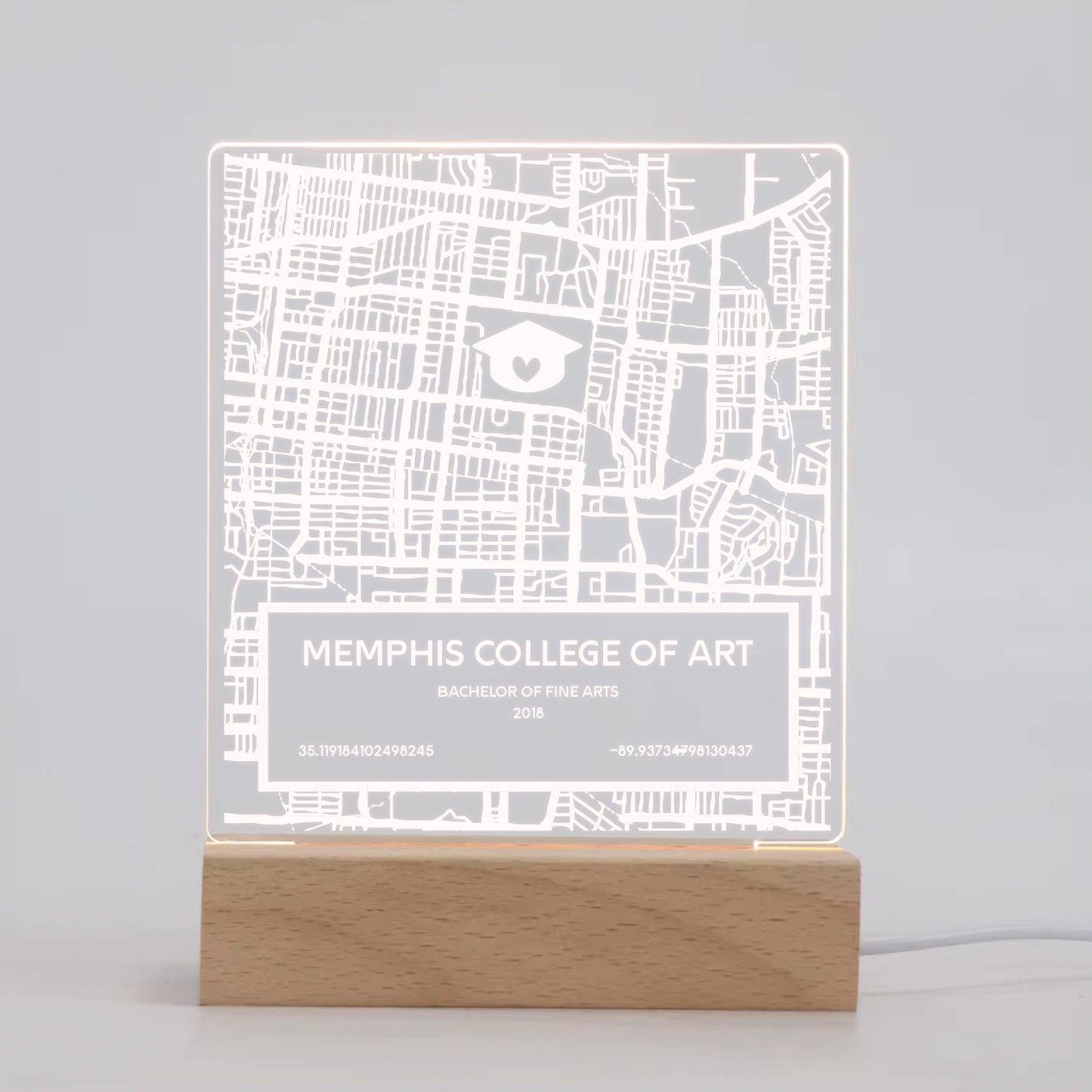 University Grad Acrylic LED Sign