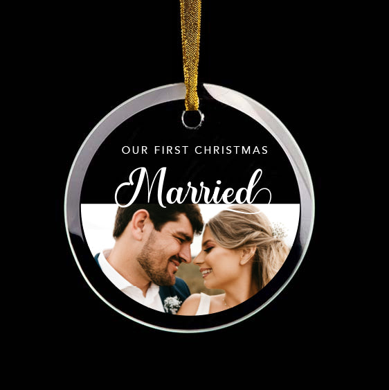 Wedding Photo Christmas Ornament - Custom