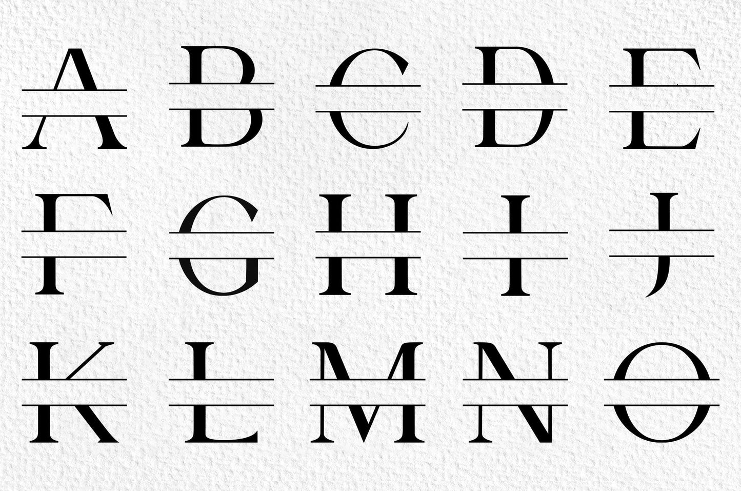 Split Monogram Bamboo Cutting Board