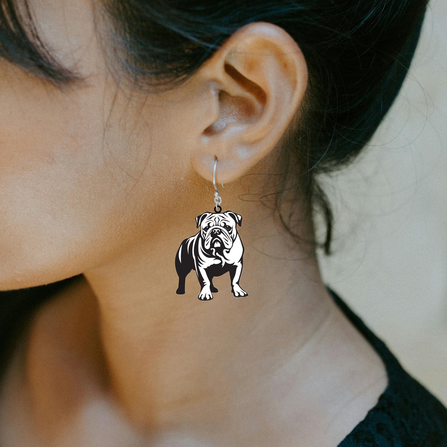 Bulldog Earrings