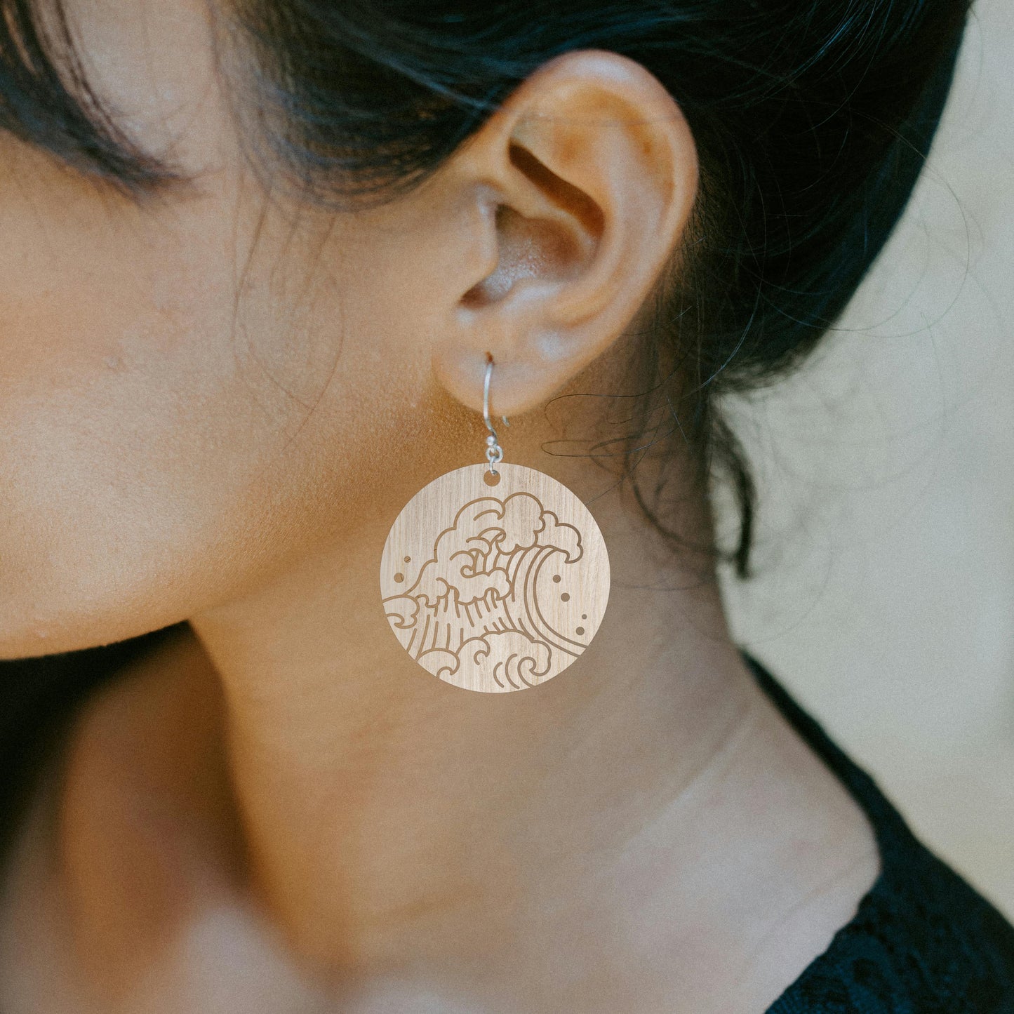 Laser Cut Wave Earrings