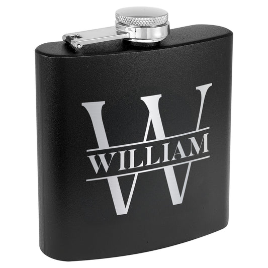 Split Monogram Flask