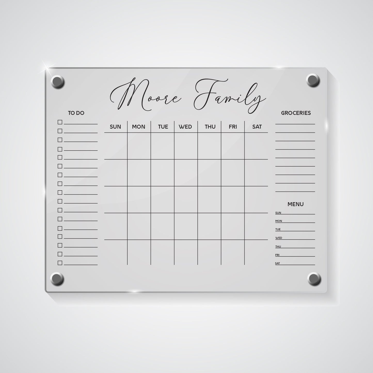 Acrylic Wall Calendar